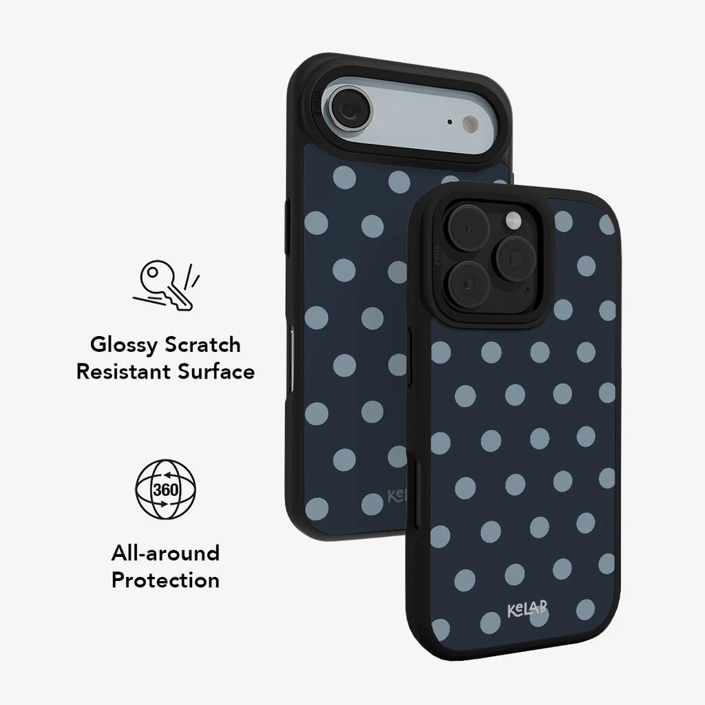 Abyssal Dot | Blue Polka Dot iPhone Case