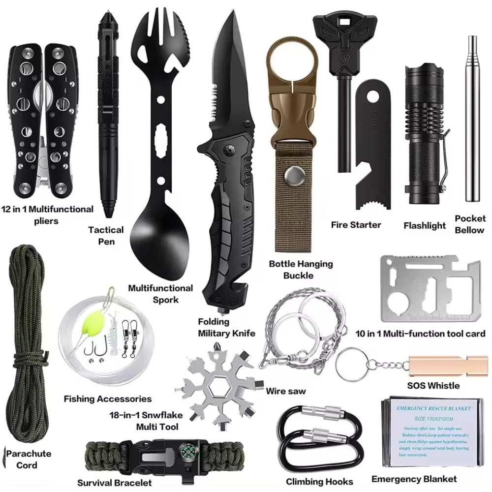 31 Pieces in 1 Bag Survival Gear and Equipment - J’s gadgets