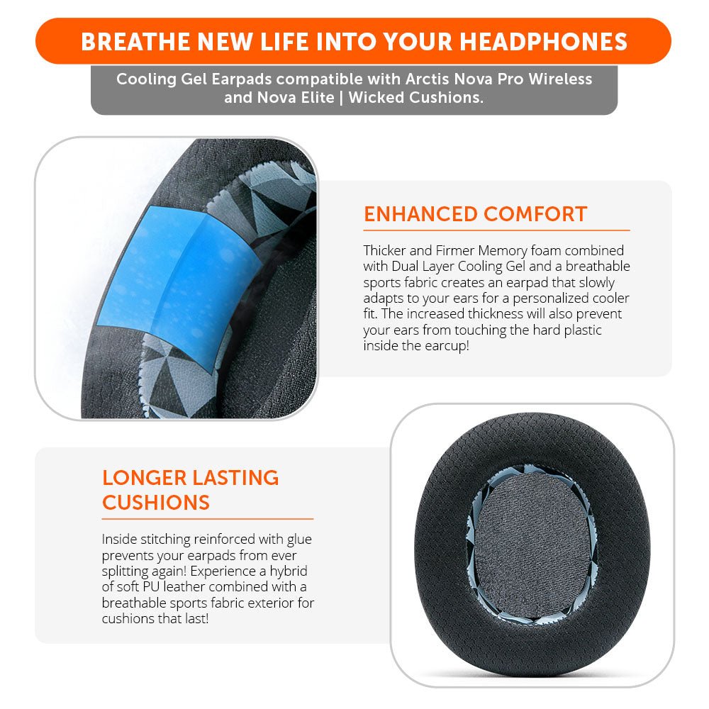 Arctis Nova Pro Wireless & Nova Elite Earpads - WC FreeZe Cooling Gel - J’s gadgets