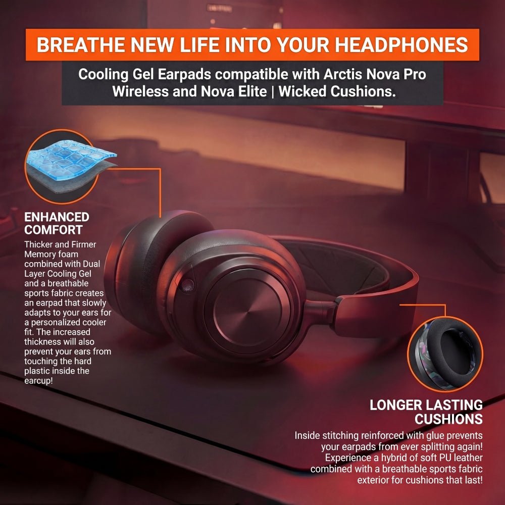 Arctis Nova Pro Wireless & Nova Elite Earpads - WC FreeZe Cooling Gel - J’s gadgets