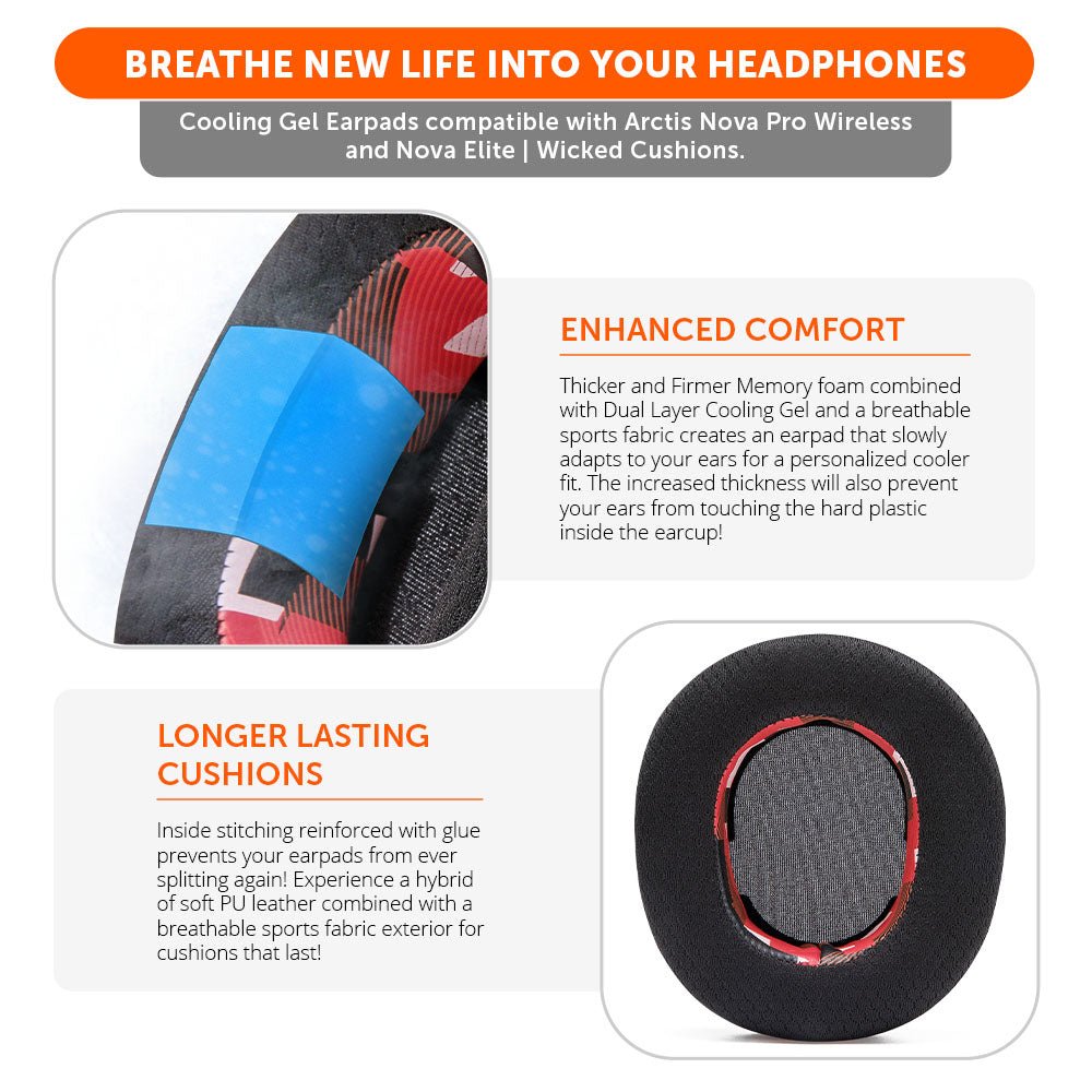 Arctis Nova Pro Wireless & Nova Elite Earpads - WC FreeZe Cooling Gel - J’s gadgets