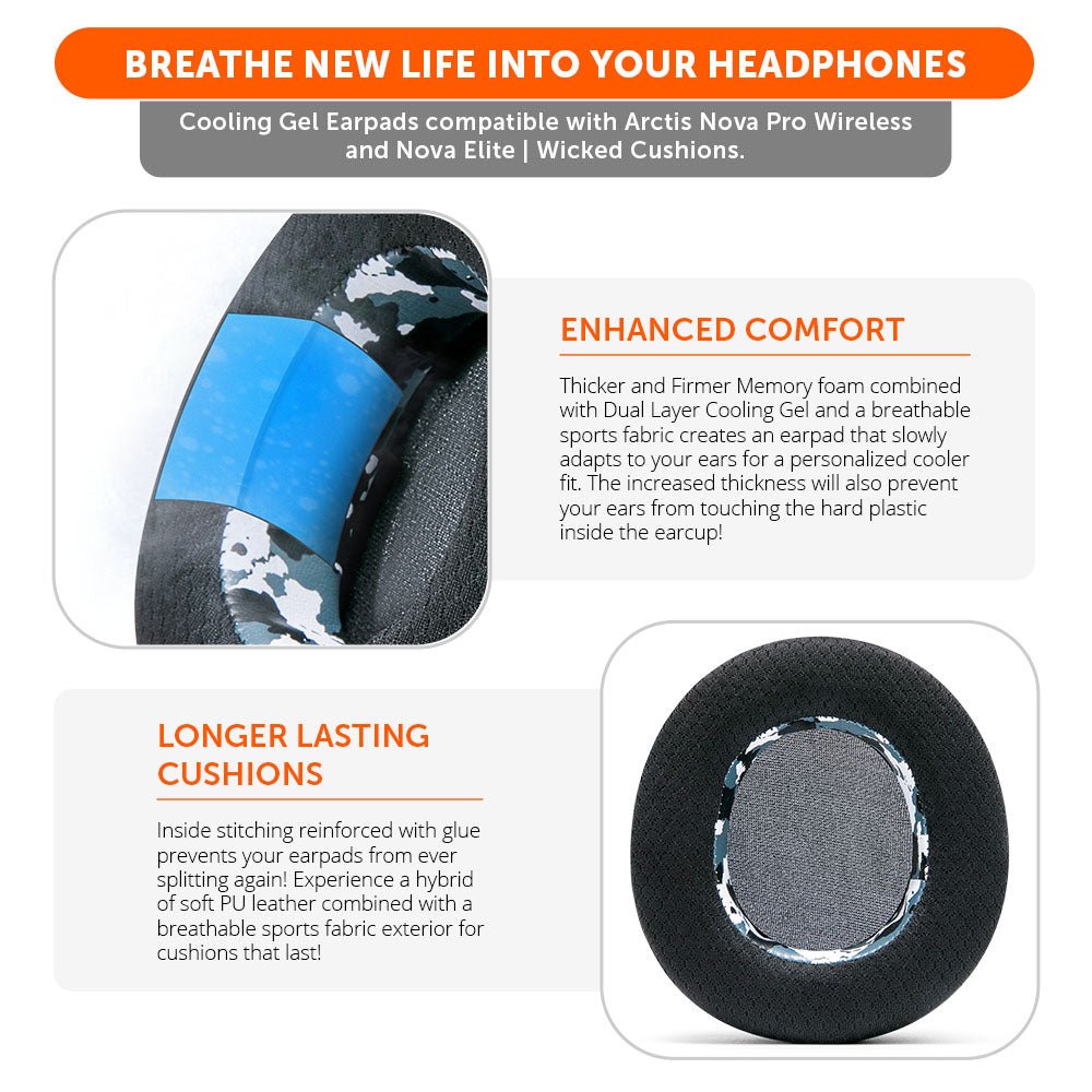 Arctis Nova Pro Wireless & Nova Elite Earpads - WC FreeZe Cooling Gel - J’s gadgets