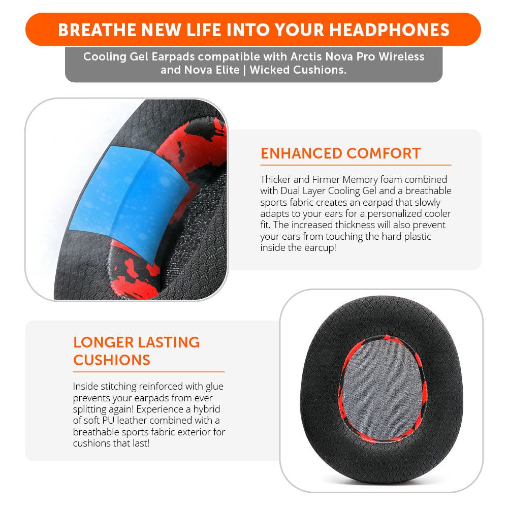 Arctis Nova Pro Wireless & Nova Elite Earpads - WC FreeZe Cooling Gel - J’s gadgets