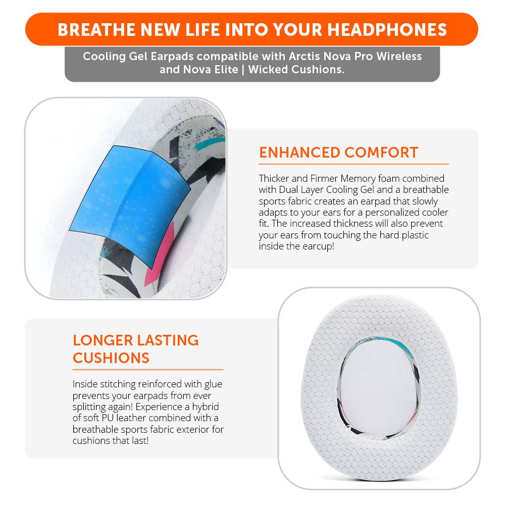 Arctis Nova Pro Wireless & Nova Elite Earpads - WC FreeZe Cooling Gel - J’s gadgets