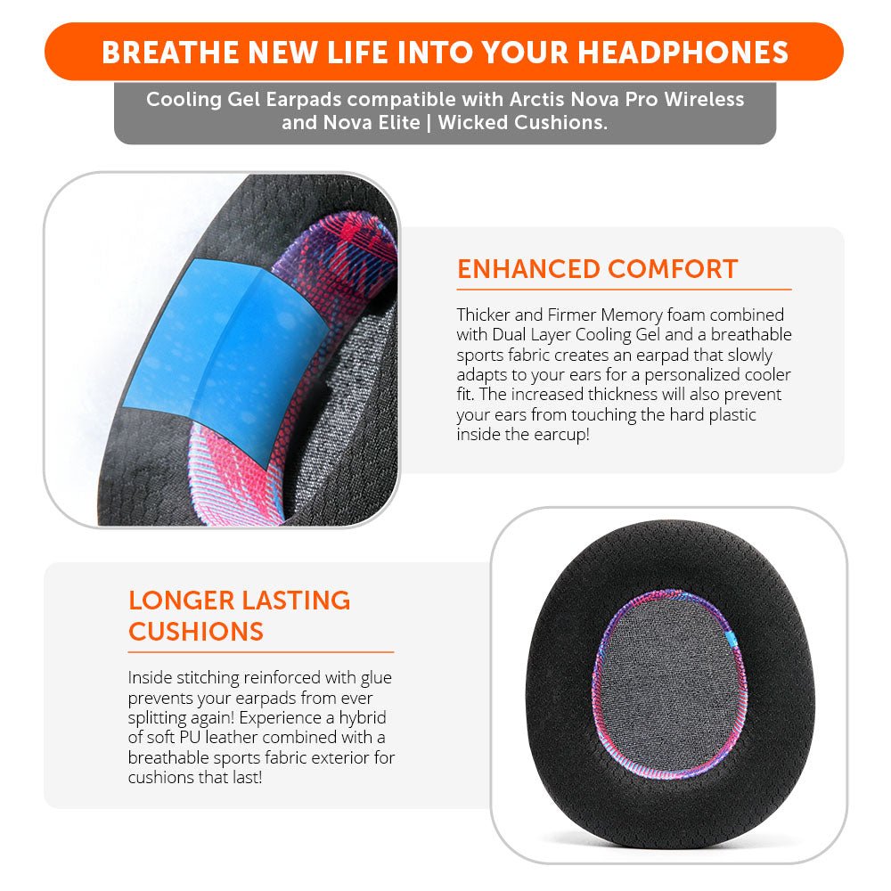 Arctis Nova Pro Wireless & Nova Elite Earpads - WC FreeZe Cooling Gel - J’s gadgets
