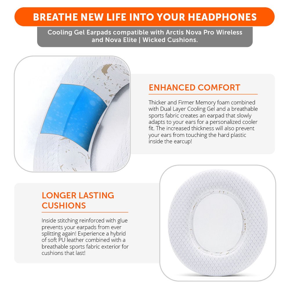 Arctis Nova Pro Wireless & Nova Elite Earpads - WC FreeZe Cooling Gel - J’s gadgets
