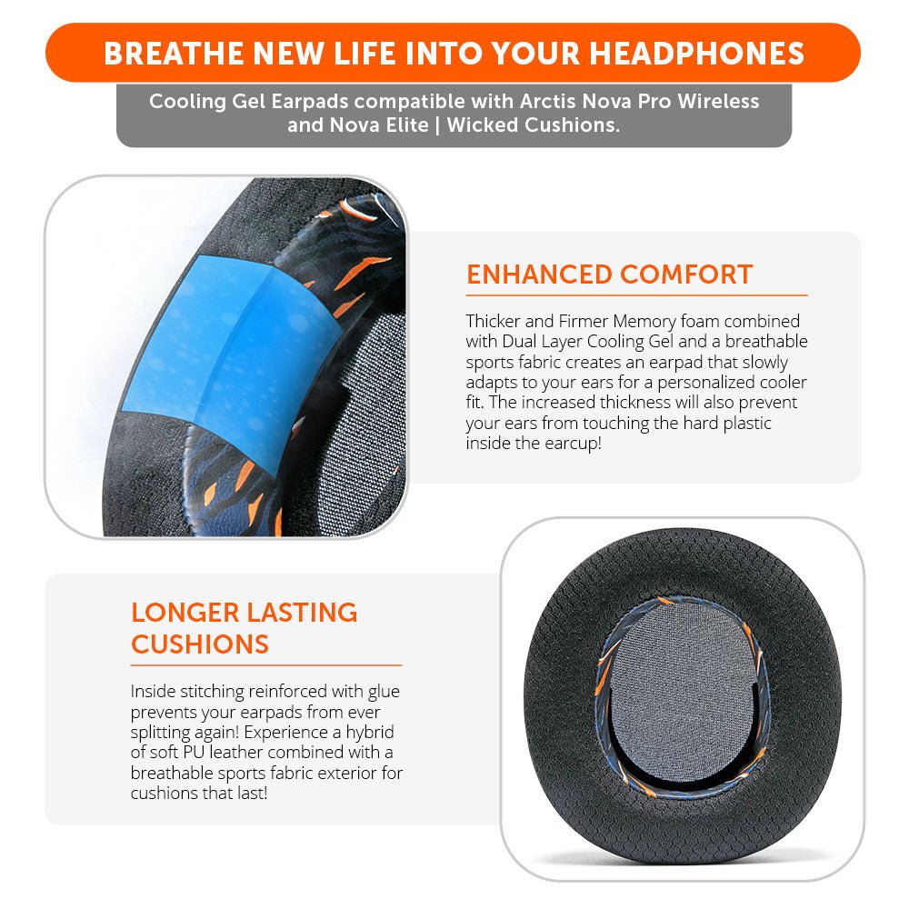 Arctis Nova Pro Wireless & Nova Elite Earpads - WC FreeZe Cooling Gel - J’s gadgets