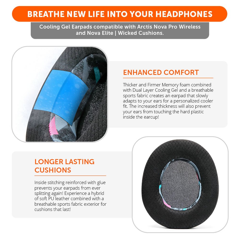 Arctis Nova Pro Wireless & Nova Elite Earpads - WC FreeZe Cooling Gel - J’s gadgets